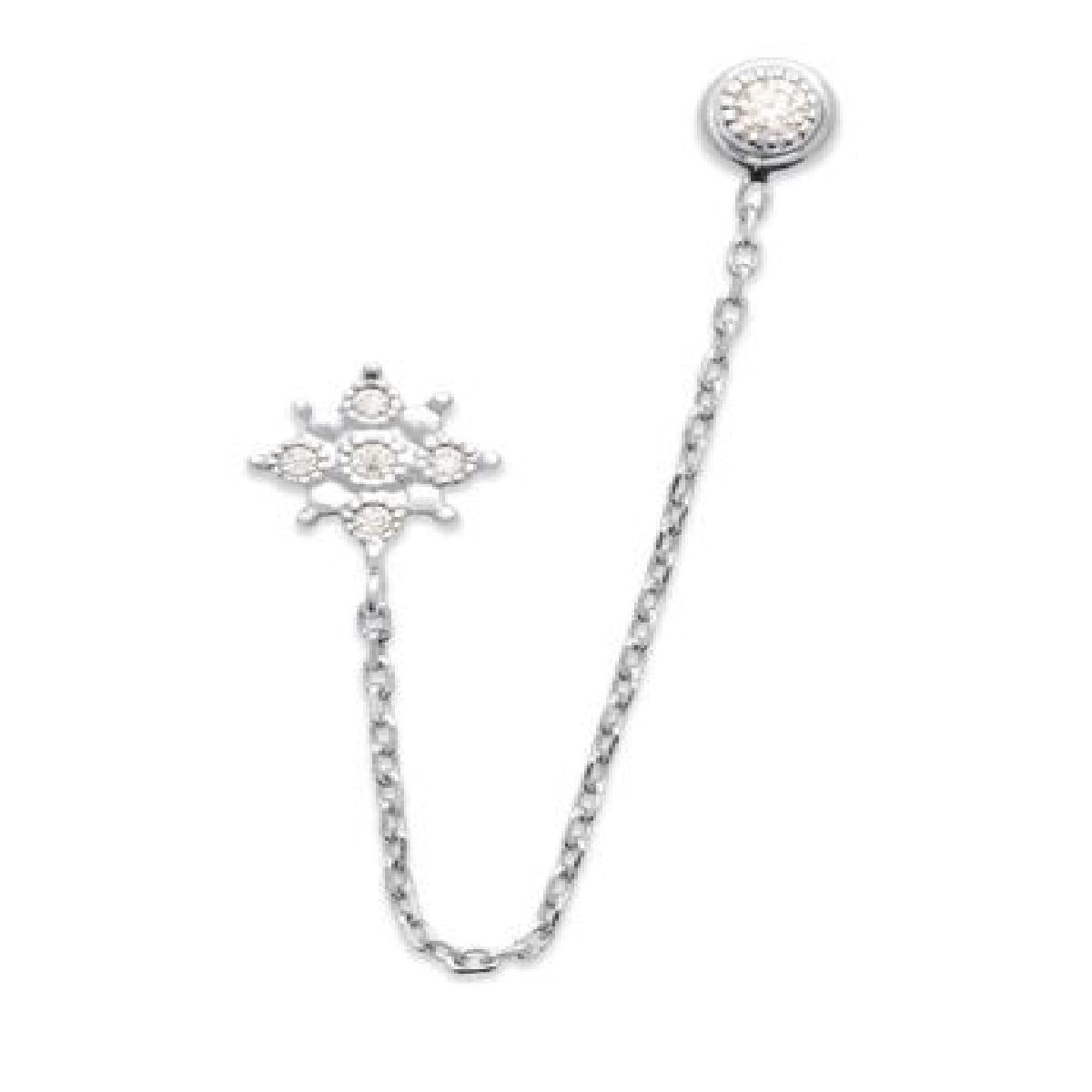 Créole Dormante PAM P.BLANC – Argent 925 Zirconium