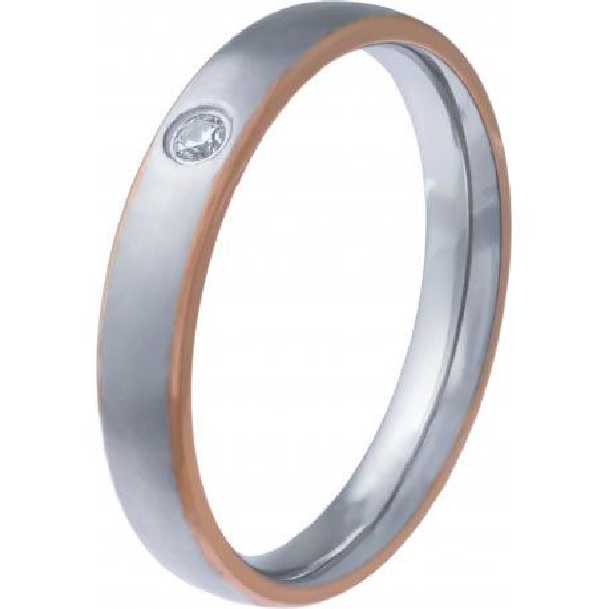 Bague ALOÏZE Zirconium Serti Couture Edition Héritage Collection – Titane Argenté et Rosé