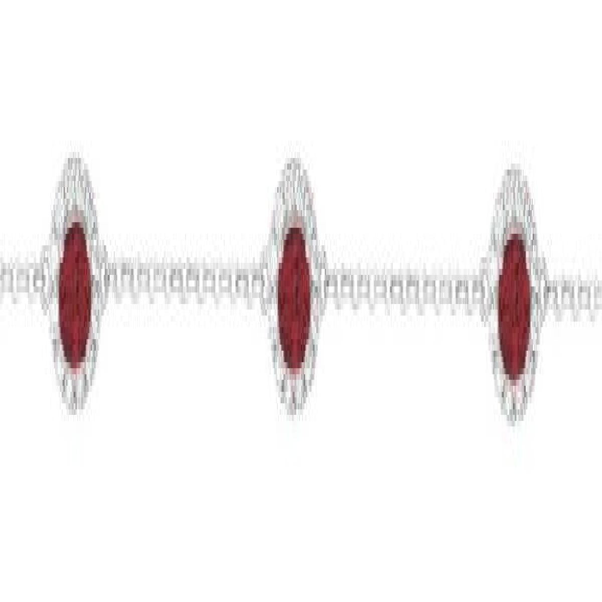 Bracelet Souple P.Couleur – Argent 925 Zirconium, Maillage Fin Motif Simple Et Discret
