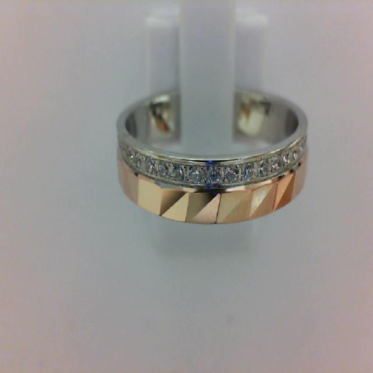 Alliances Tour Complet Pour Couple – Diamant Taille Brillant Solitaire Rond – Or 18 Carats