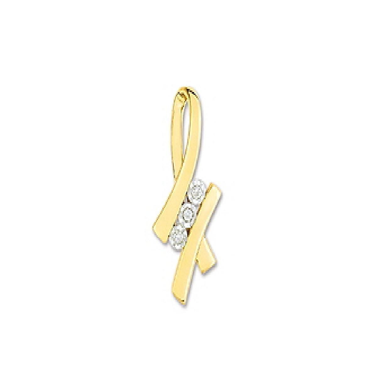 Pendentifs P.BLANCHES COMPOS Diamant Taille Brillant Sertis Grains – Or 18 carats