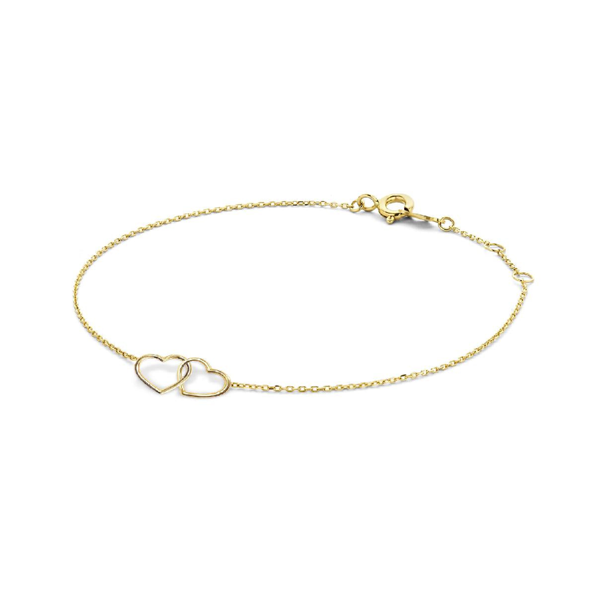 Bracelet Simple Tout Or Maille Fine Rond Large Épuré Poli Satiné – Or Jaune 18 Carats