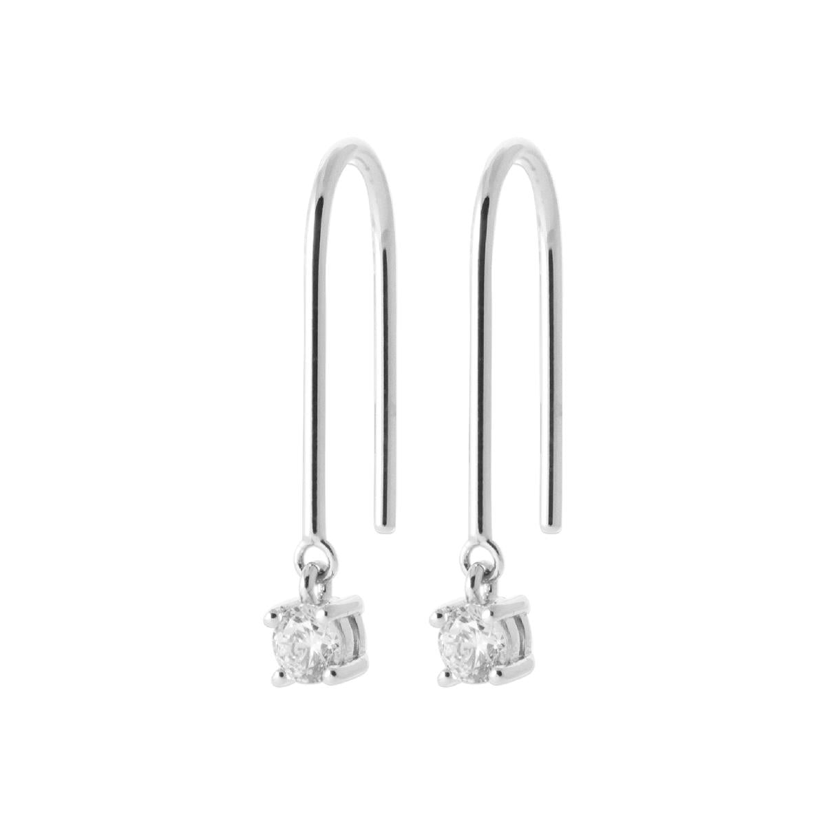 Créole Dorm Pend Pam P Blanc Longue Modélisation Classique – Argent 925 et Zirconium