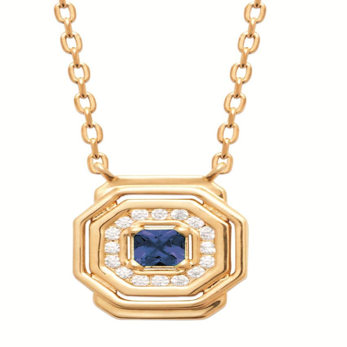 Collier Simple P Couleur Version Coloris Longue Satinée Finition Mate Lisse Aspect Métallisé – Zirconium