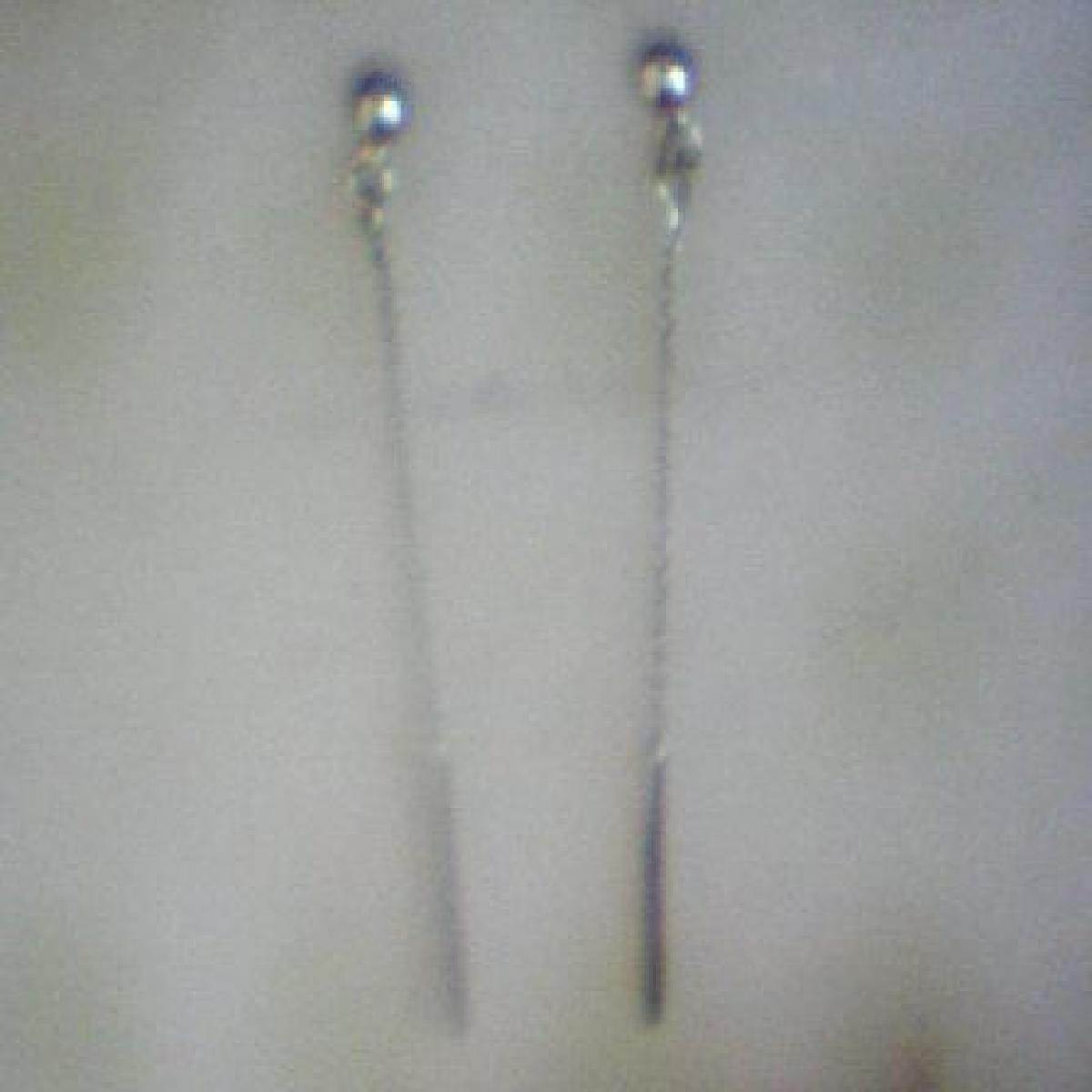 Aloïze Boucles D'Oreilles Pendantes AU375 Croix Minimaliste Sertie Fine – Or 9 Carats