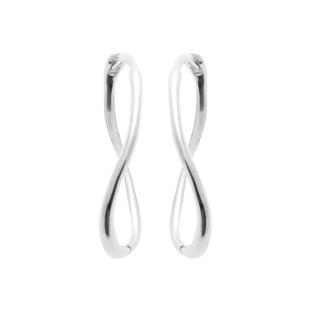 Créole Dormeuses Pend Pampilles Détails Torsadés Embouts Mousqueton Longs Gravure Fine – Argent 925