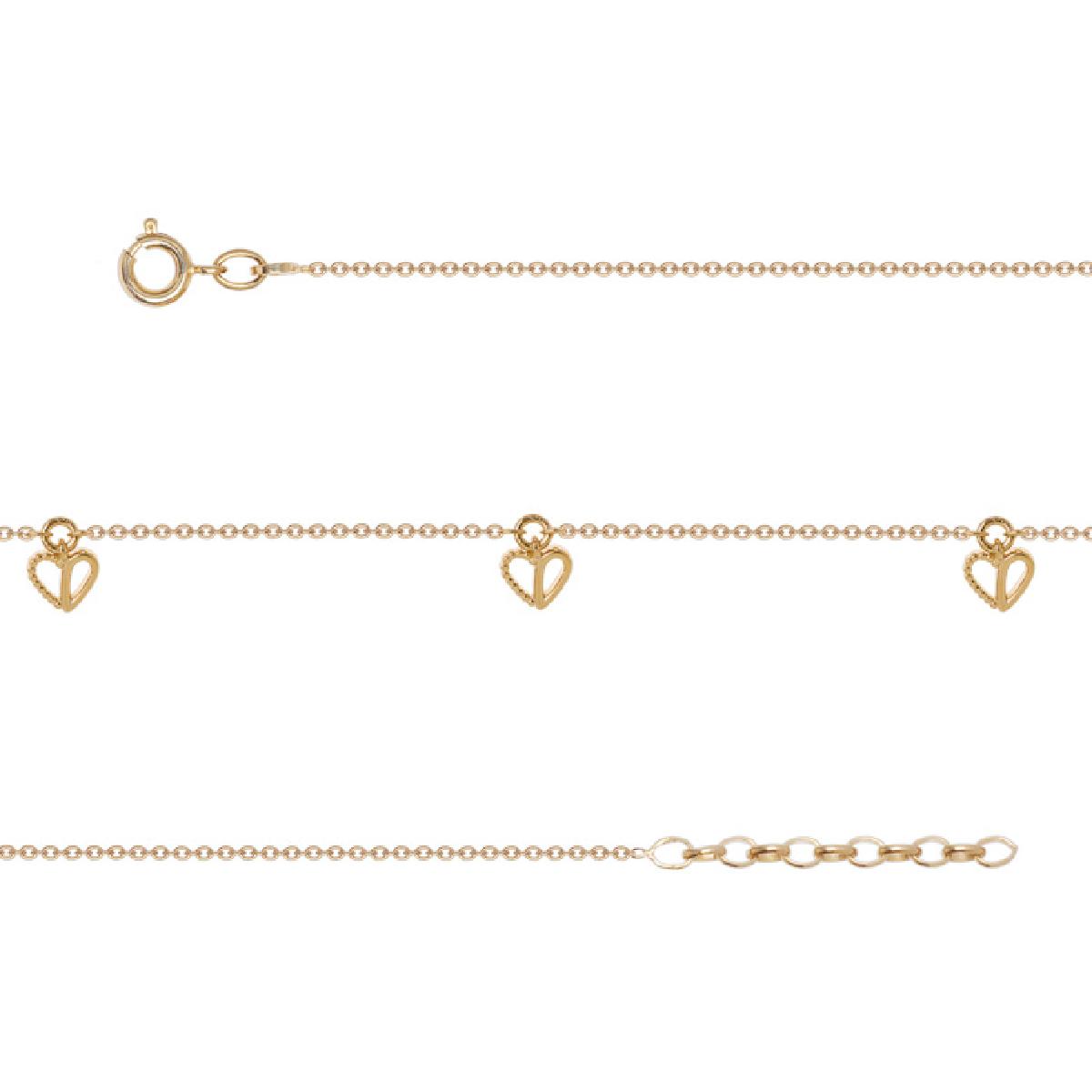 Bracelet de cheville ALOÏZE – Or 18 carats pour femme classique