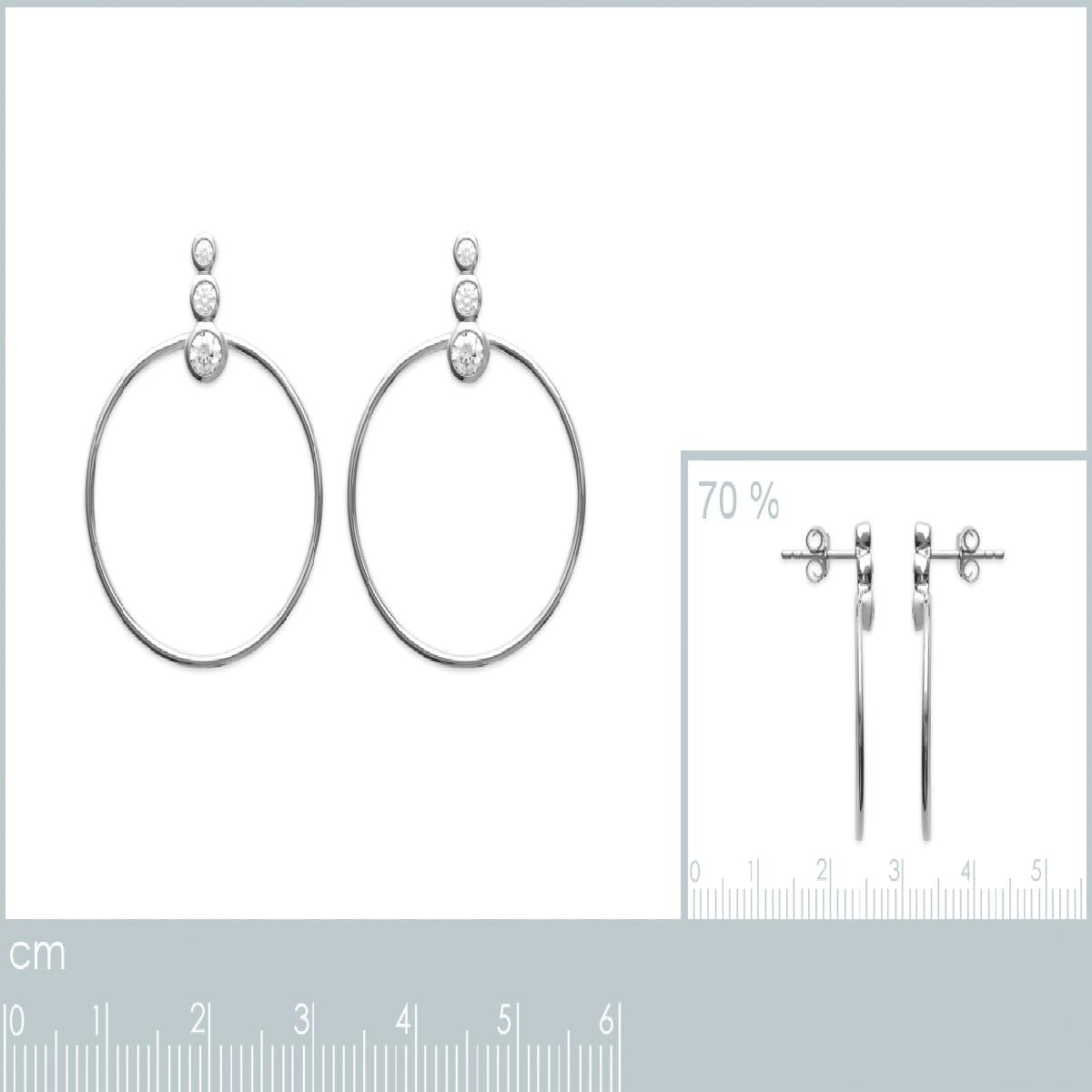Boucles d'oreilles AG925 – Zirconium