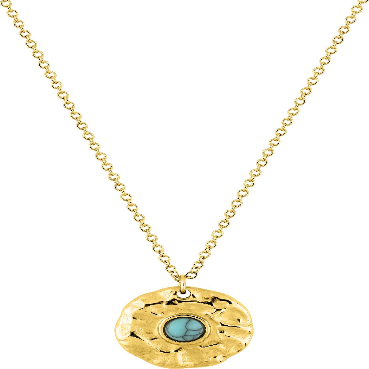Collier Simple P Couleur Gravable Longueur Ajustée Et Poli Finement Satiné – Acier