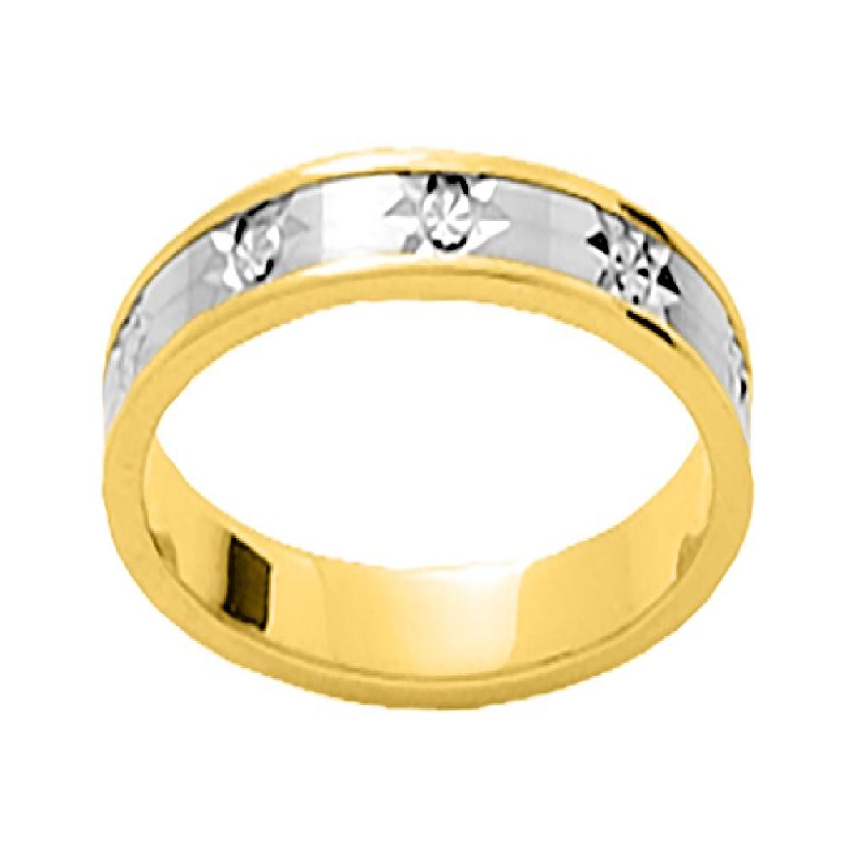 Alliances À Motifs – Or 18 Carats