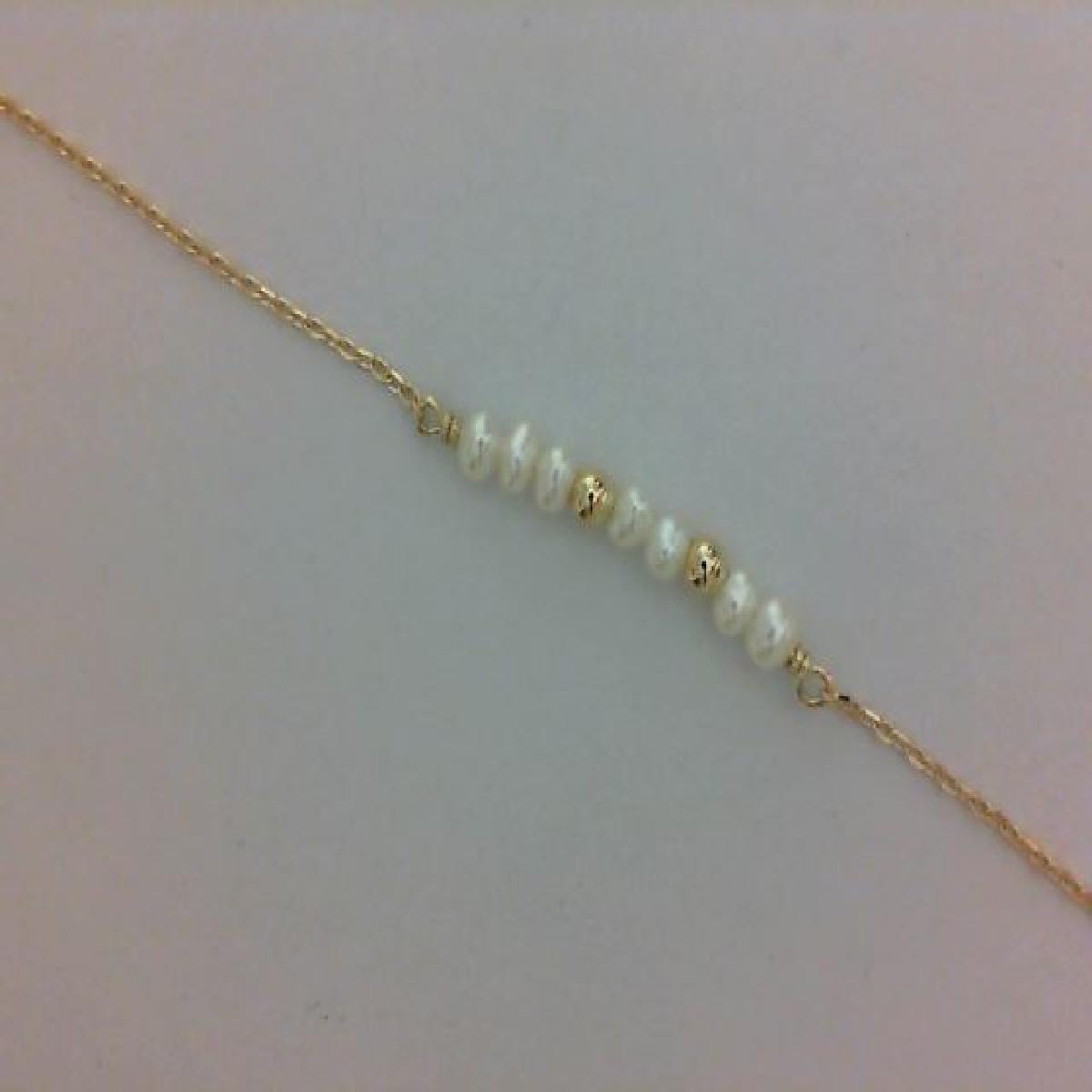 Bracelets Simples P Blanches AU375 Collection Privée Or Jaune 9 Carats Signature