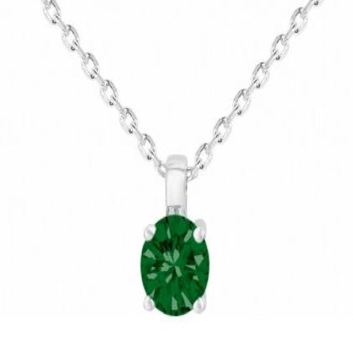 Collier Simple P Couleur Zirconium Argent 925 Chaîne Maille Figaro Longueur Réglable