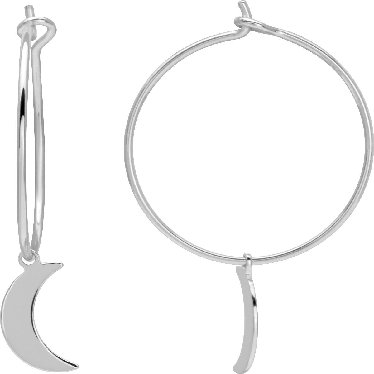 Créole Dormante Pendante Pampille Gravée Motif Fil Fin Tissé À La Main – Argent 925