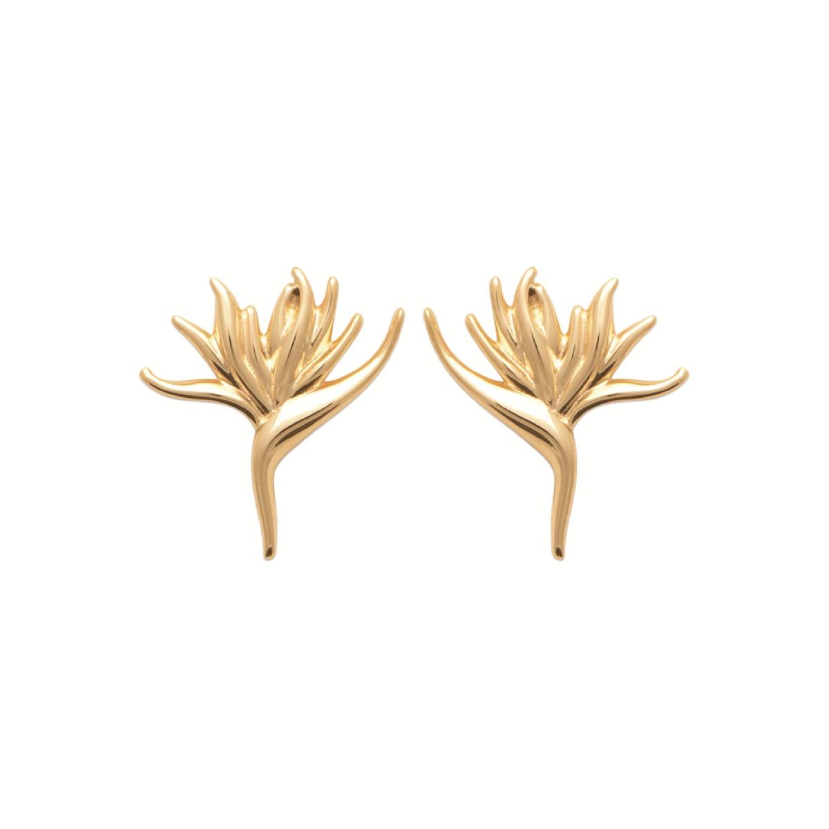 Boutons d'Oreilles ALOÏZE Signature Géométrique Carrée Élégante – Or Jaune 18 Carats