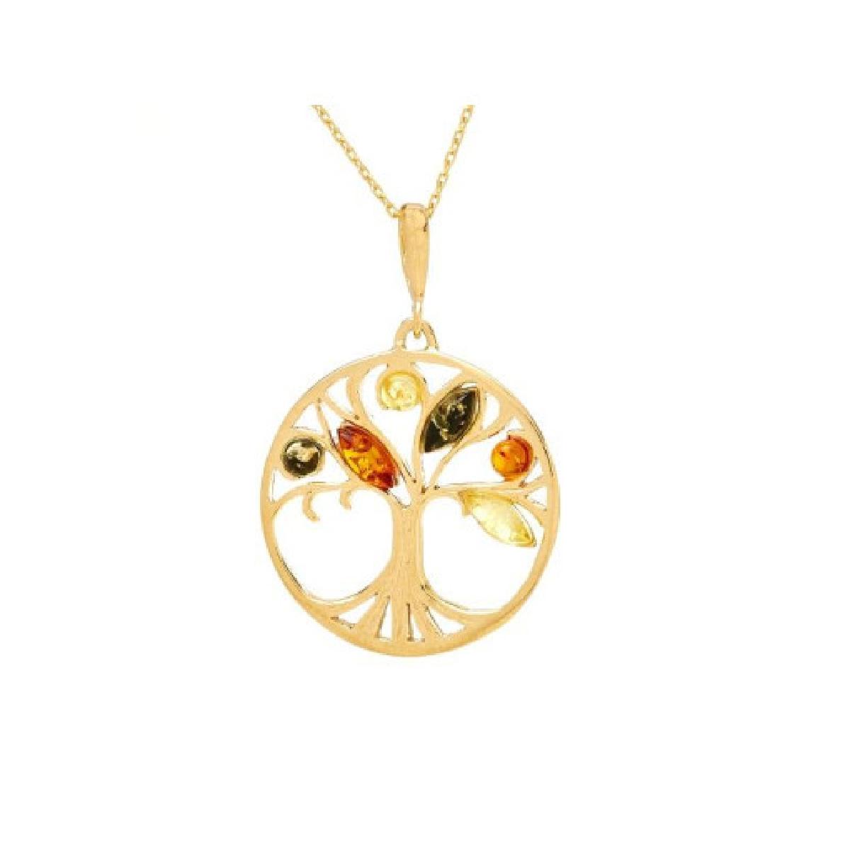 Colliers simples P Couleur Ambre Version Classique Longueur Ajustable 42 Cm – Argent 925