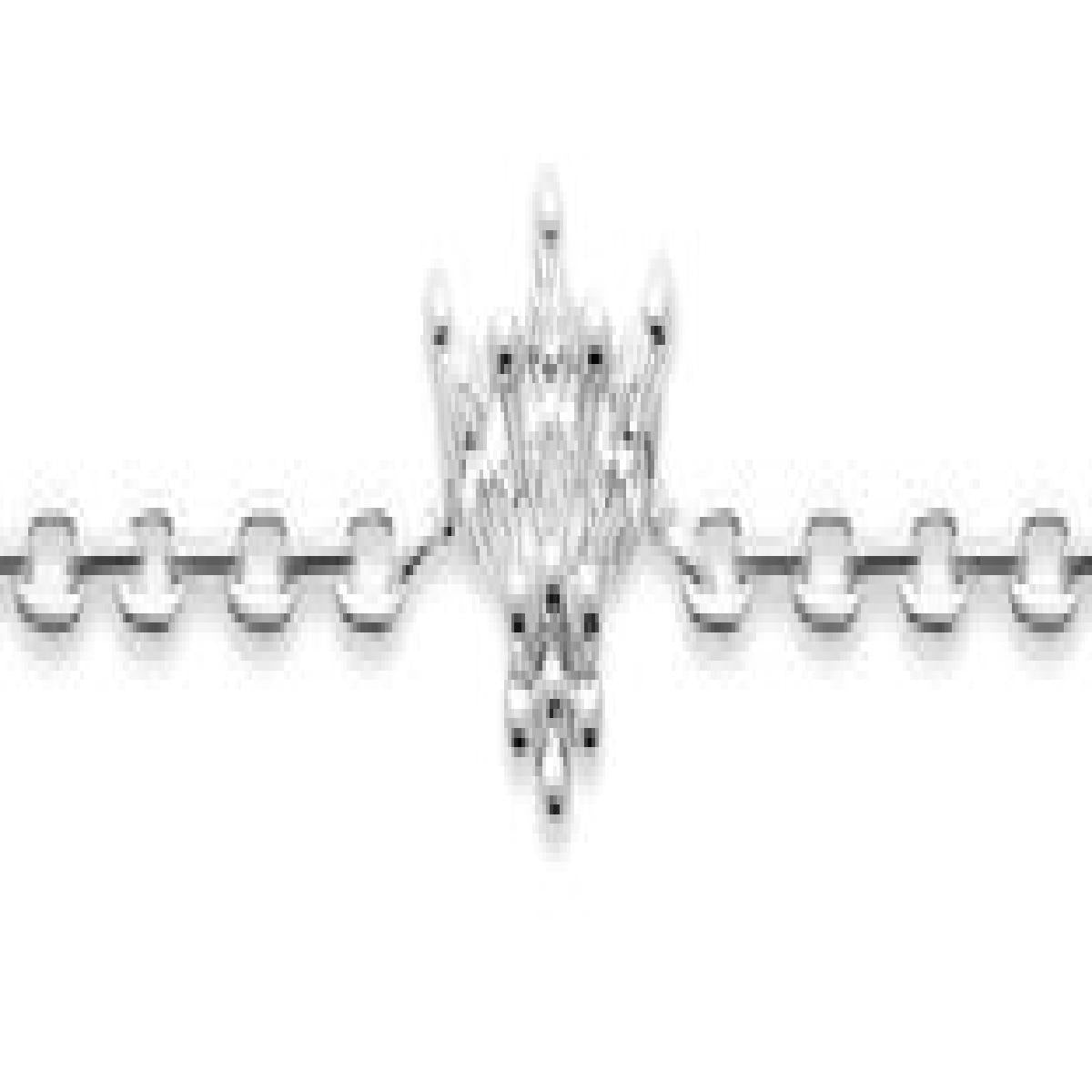 Bracelet Simple P. Blanches Collection Originale Ornements Zirconium Argent 925 Finition