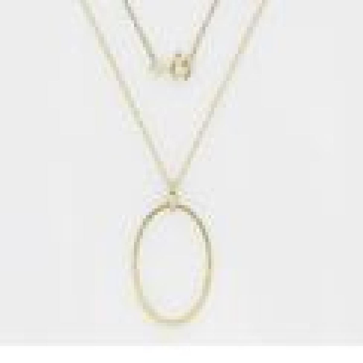 Collier simple COLLIERS SOUPLES – Plaqué Or Pendentif 26,5 mm x 20 mm Poids moyen 2,55 g
