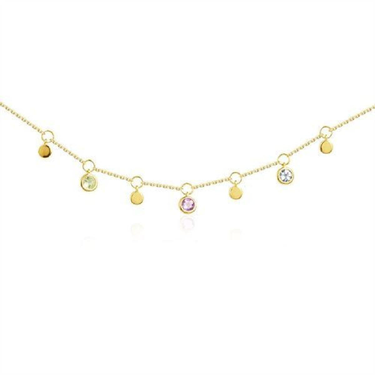 Collier AU375 Peridot Collection ALOÏZE Joaillerie Chaîne Fine Longueur Réglable Édition