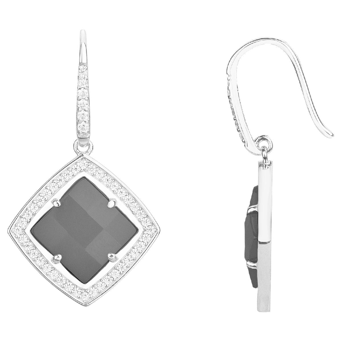 Boucle D'Oreille ALOÏZE Céramique Zirconium Signature Collection Édition – Argent 925