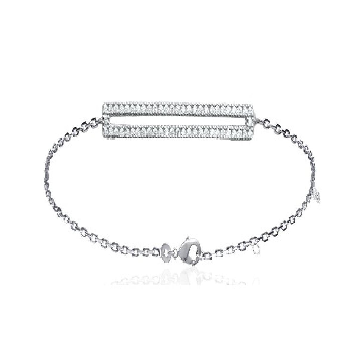 Bracelet AG925 – Argent Rhodié 925/1000 Et Oxydes De Zirconium Pour Le Poignet Quotidien