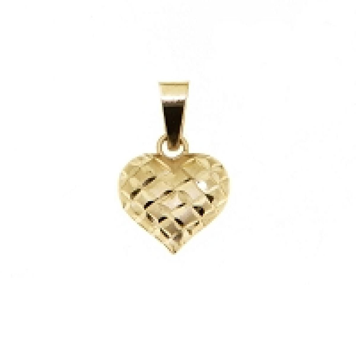 Pendentifs AU375 Longueur Standard Motif Croix Gravé Poli - Or Jaune 9 Carats Satiné
