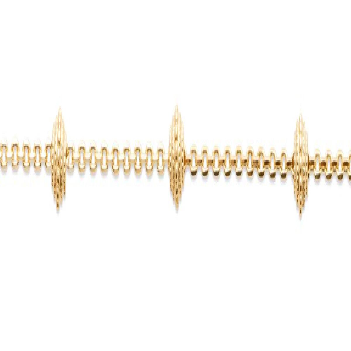 Bracelet Souple Modèle Chaîne Câble Satinée ALOÏZE Avec Fermoir Mousqueton – Or 18 Carats