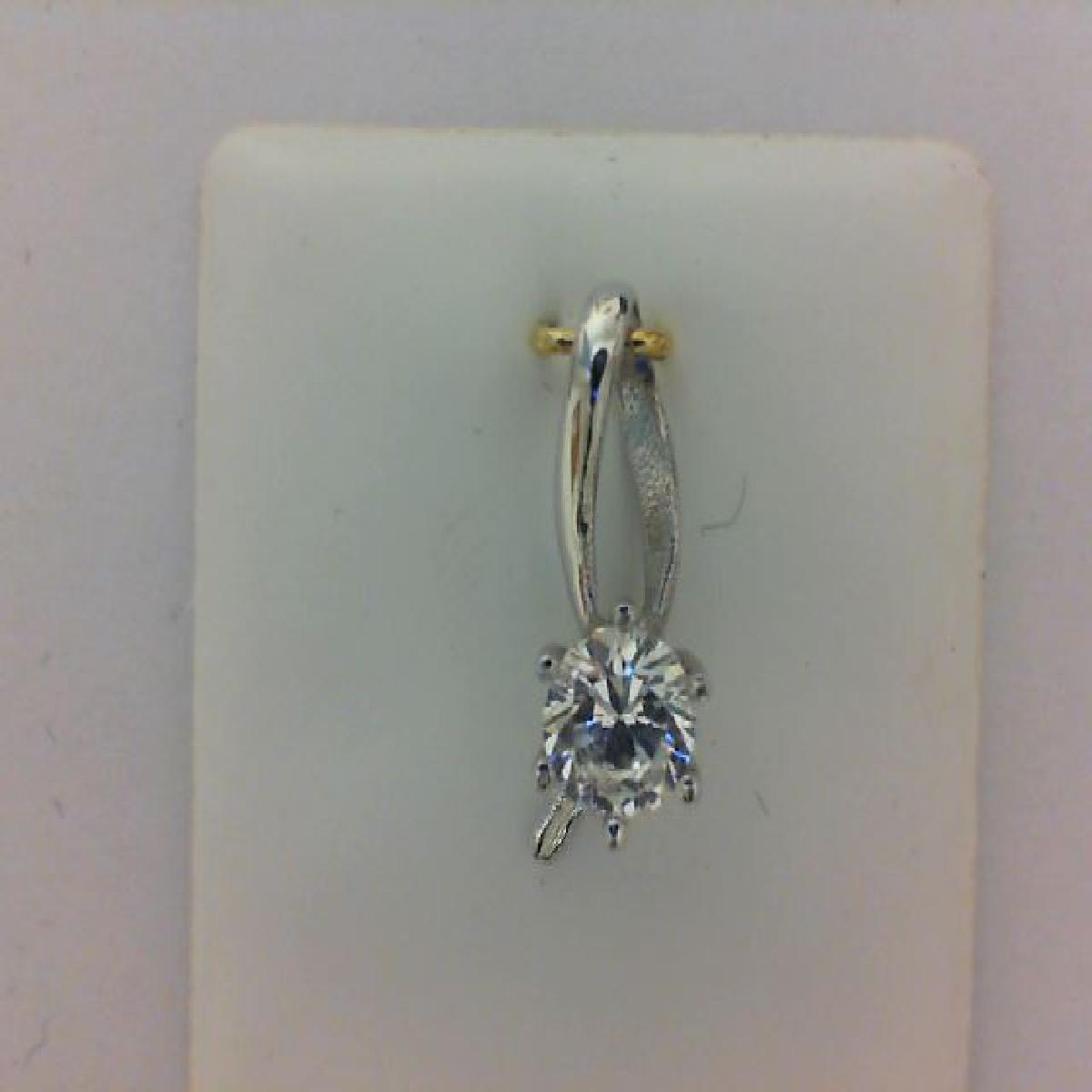Pendentifs ALOÏZE P.BLANCHE SOLITAIRE Version Zirconium Or 18 Carats Gemme Élégante
