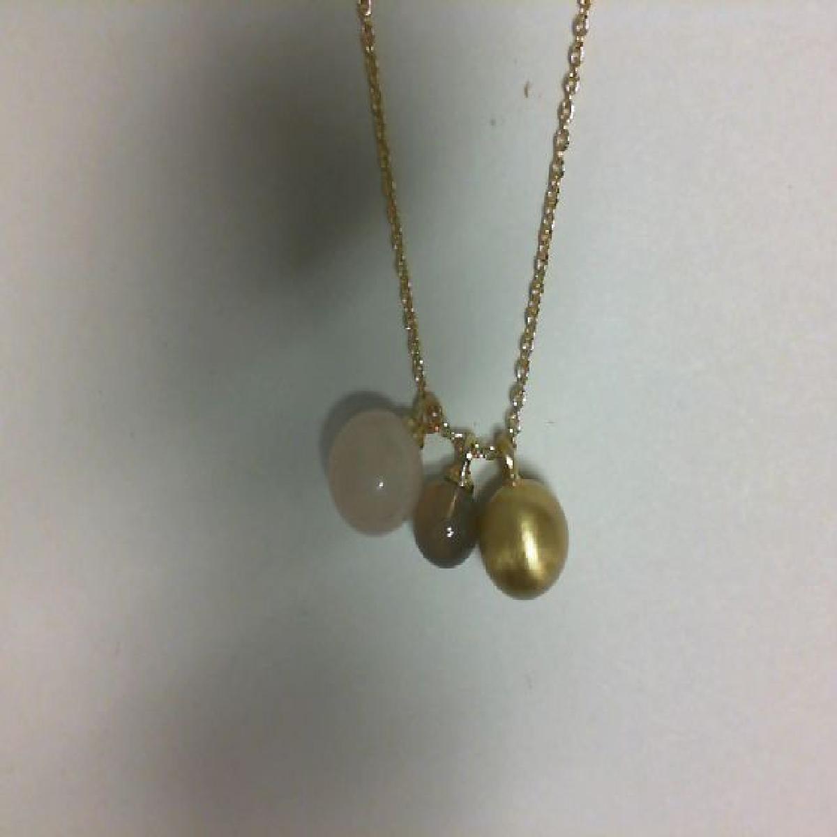 Colliers Quartz Cabochon Taille Marquise Collection Privée Artisanale – Or Jaune 18 Carats