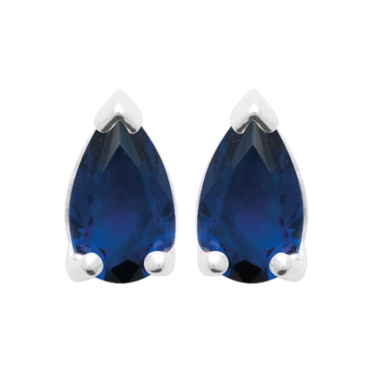 Boutons D'Oreilles Pierres De Couleur Et Agate Bleue Translucide AG925 – Zirconium