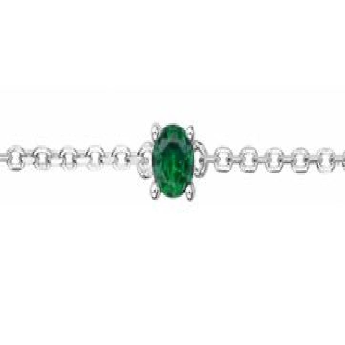Bracelet Simple Spinelle Multicolore Taillé Brillant Faceté Taille Baguette – Argent 925 Massif