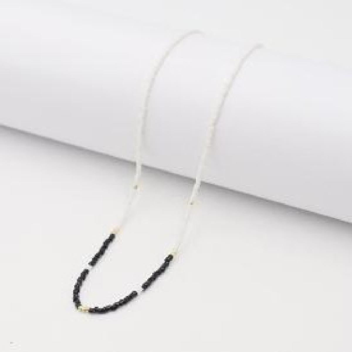 Collier Simple +P. Couleur Palette Multicolore Satinée Longueur Ajustable – Acier