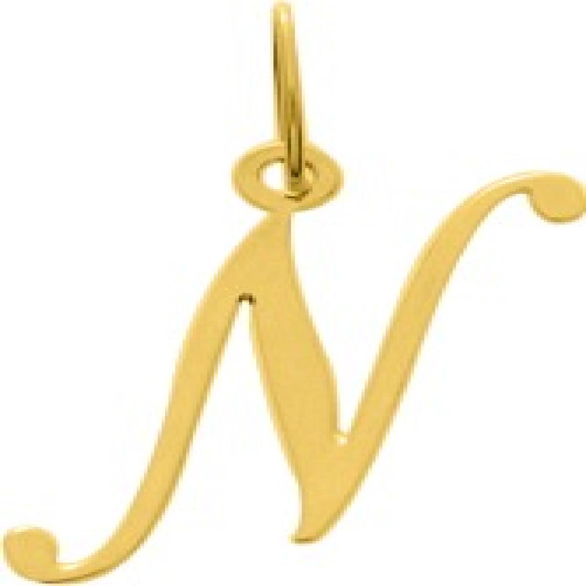 Pendentifs plaqué or lettre N