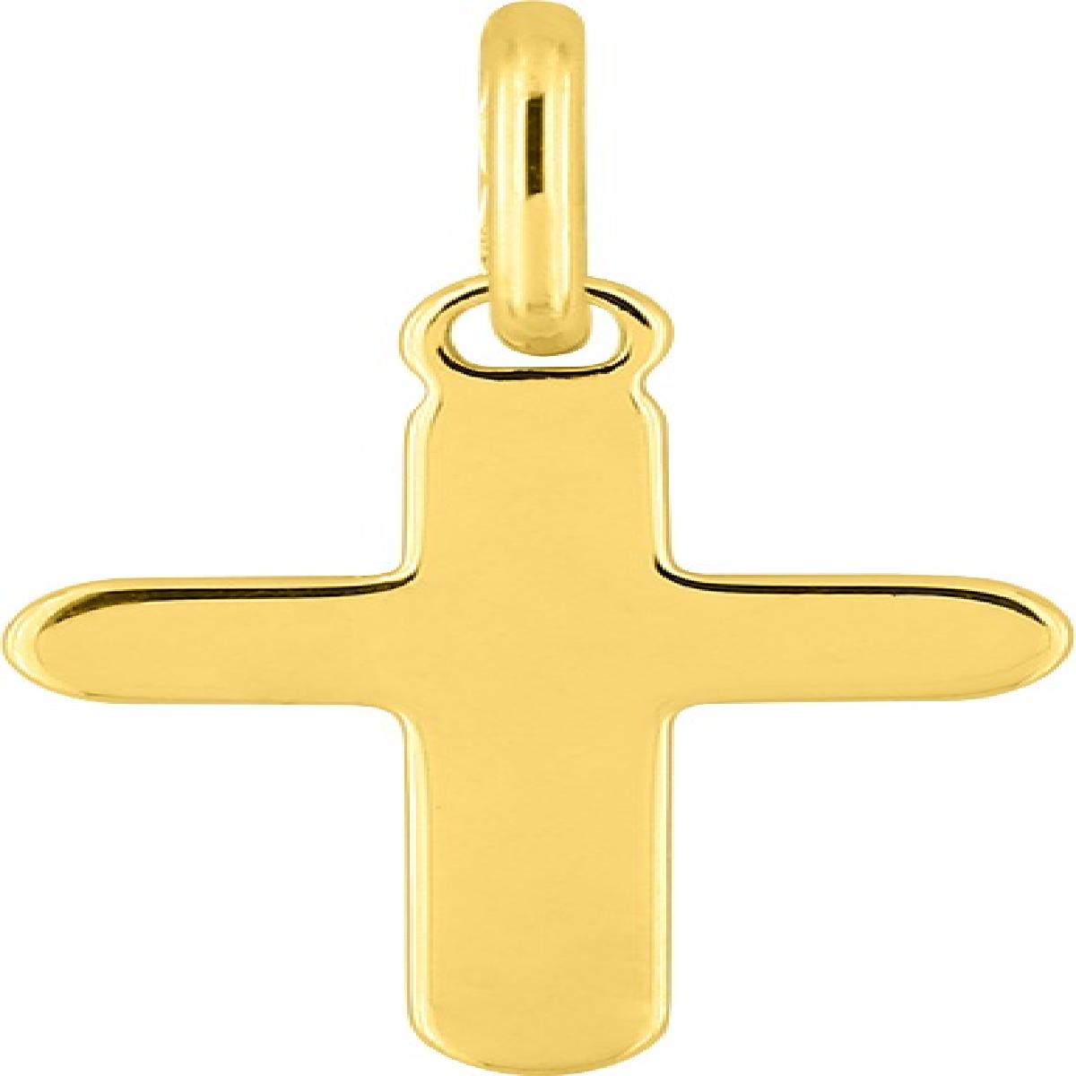Médaille Religieuse Croix Saint Benoît Et Vierge Marie Gravée Détail Relief Or Jaune 18 Carats