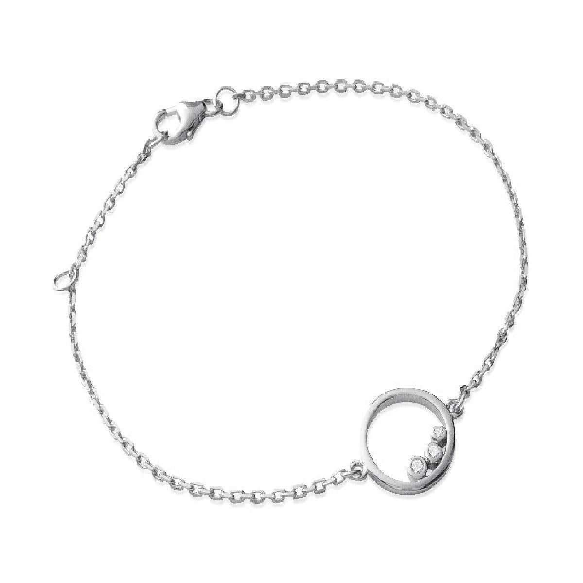 Bracelet Maille Forçat ALOÏZE AG925 Argent Rhodié 925/1000 et Oxydes de Zirconium