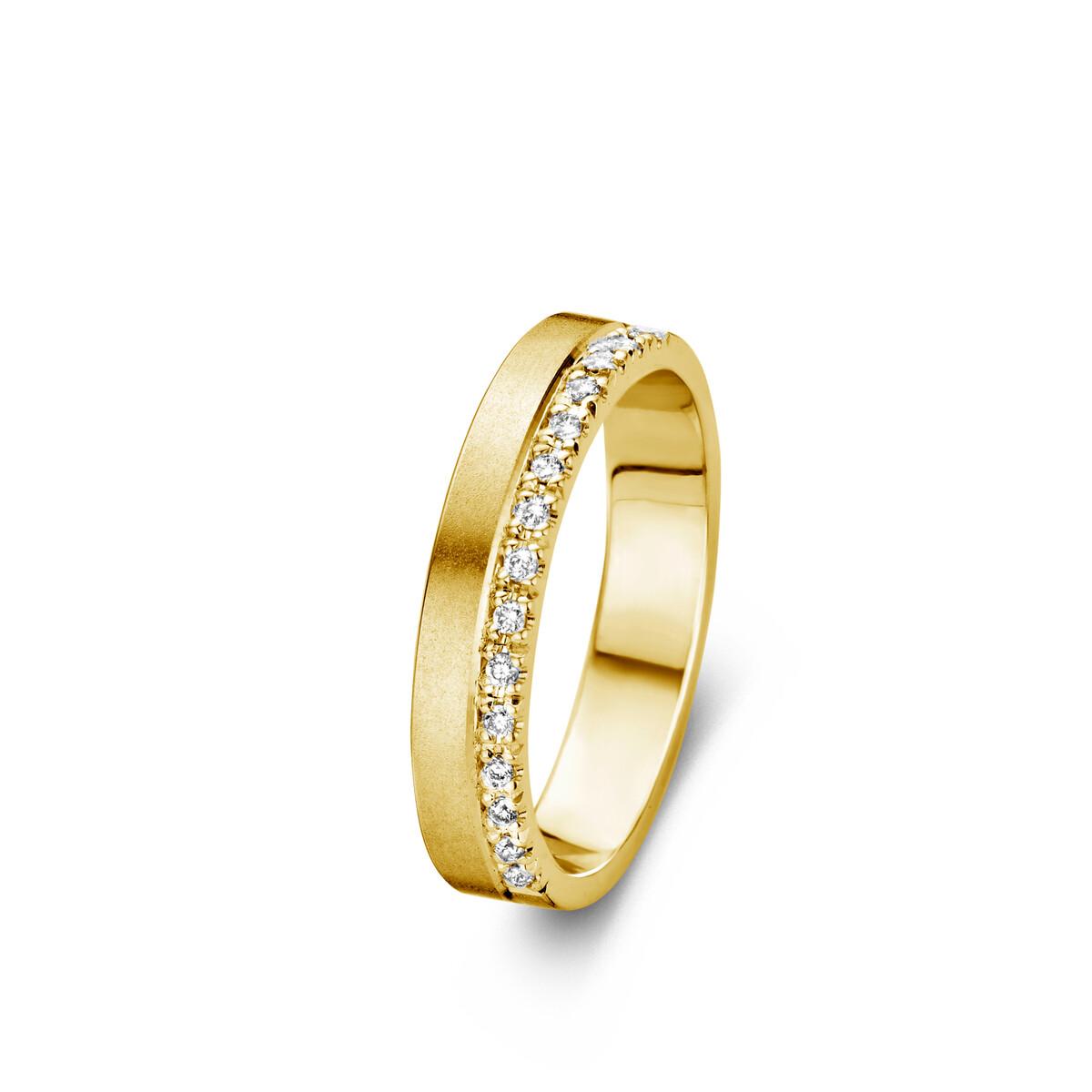 Alliances 1/2 Tour Pierres Taillées Diamants Taille Brillant - Or Jaune 18 Carats