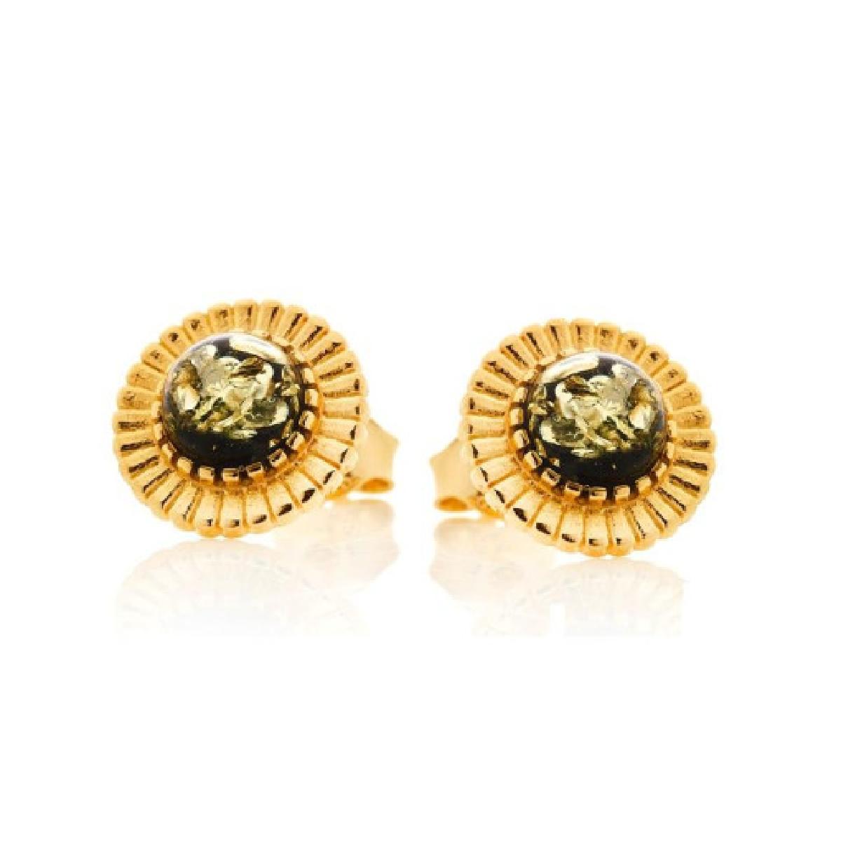 Boutons Pierres Ambre Facettées Naturelles pour Chemises et Vestes – AG925 – Argent