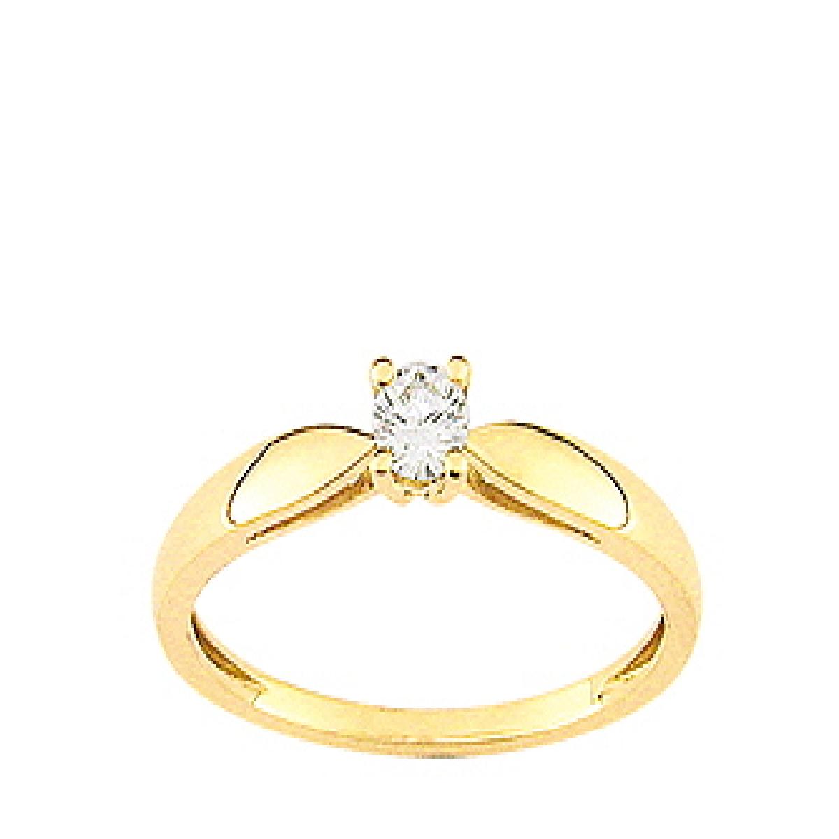 Bague Solitaire Diamant AU750 Aloïze DIZ-40 Référence ALO-01 Edition – Or 18 Carats
