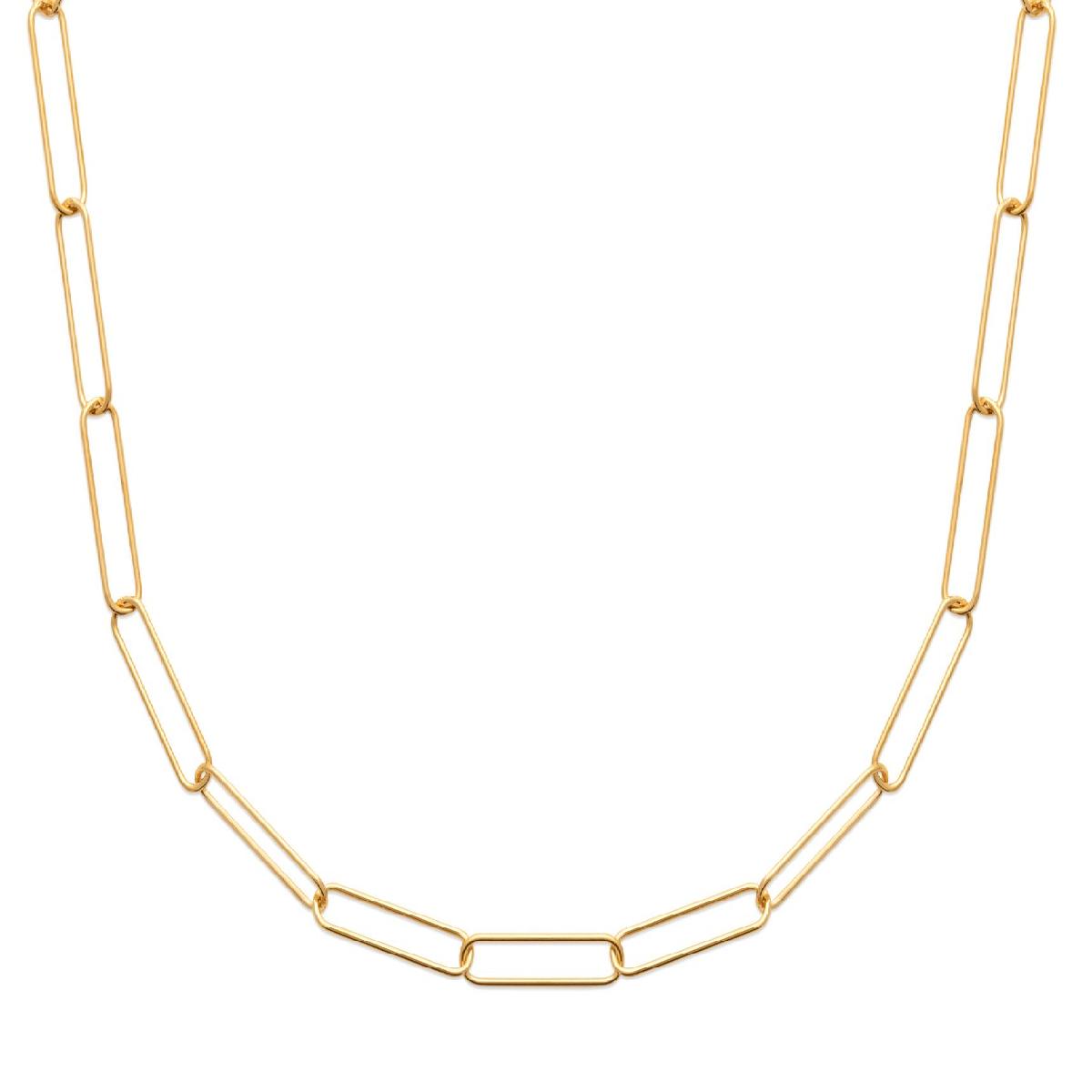 Collier Ras De Cou À Maillons Délicats Et Fins Au Style Contemporain ALOÏZE – Or Jaune 18 Carats