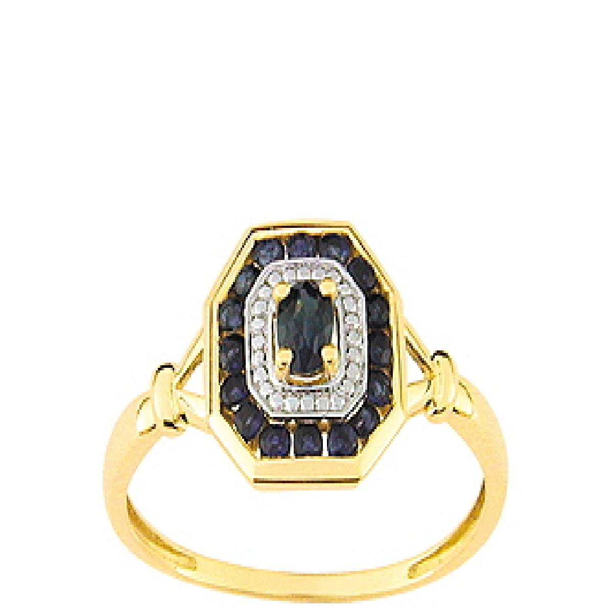 Alliances Tout Couleur Saphir Version Classique Modèle Longue – Or Jaune 18 Carats