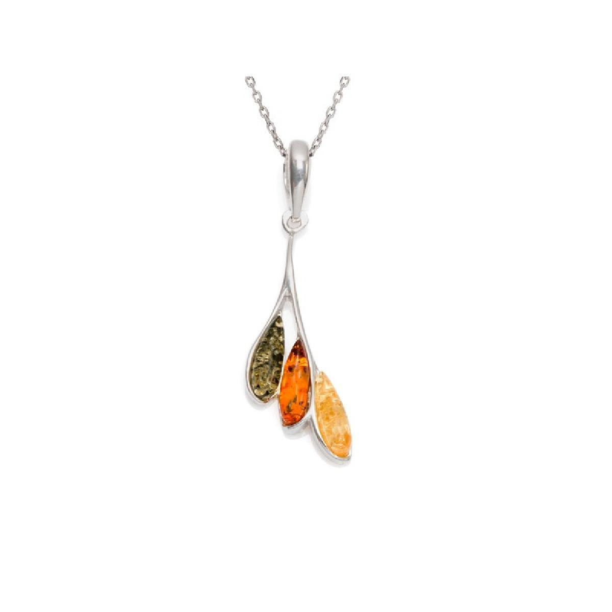 Pendentifs Couleur Composite Ambre Jaune Fumé Naturel Facetté À Coupe Ronde – Argent 925