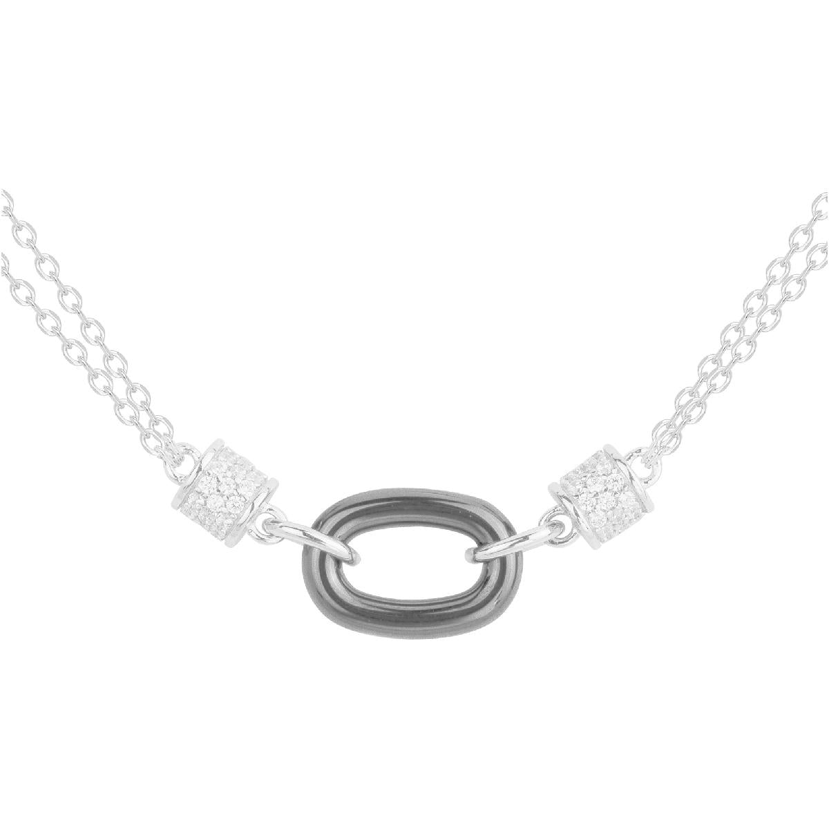 Collier Céramique et Argent Gravé et Texturé Version Édition Fine Durable – Zirconium