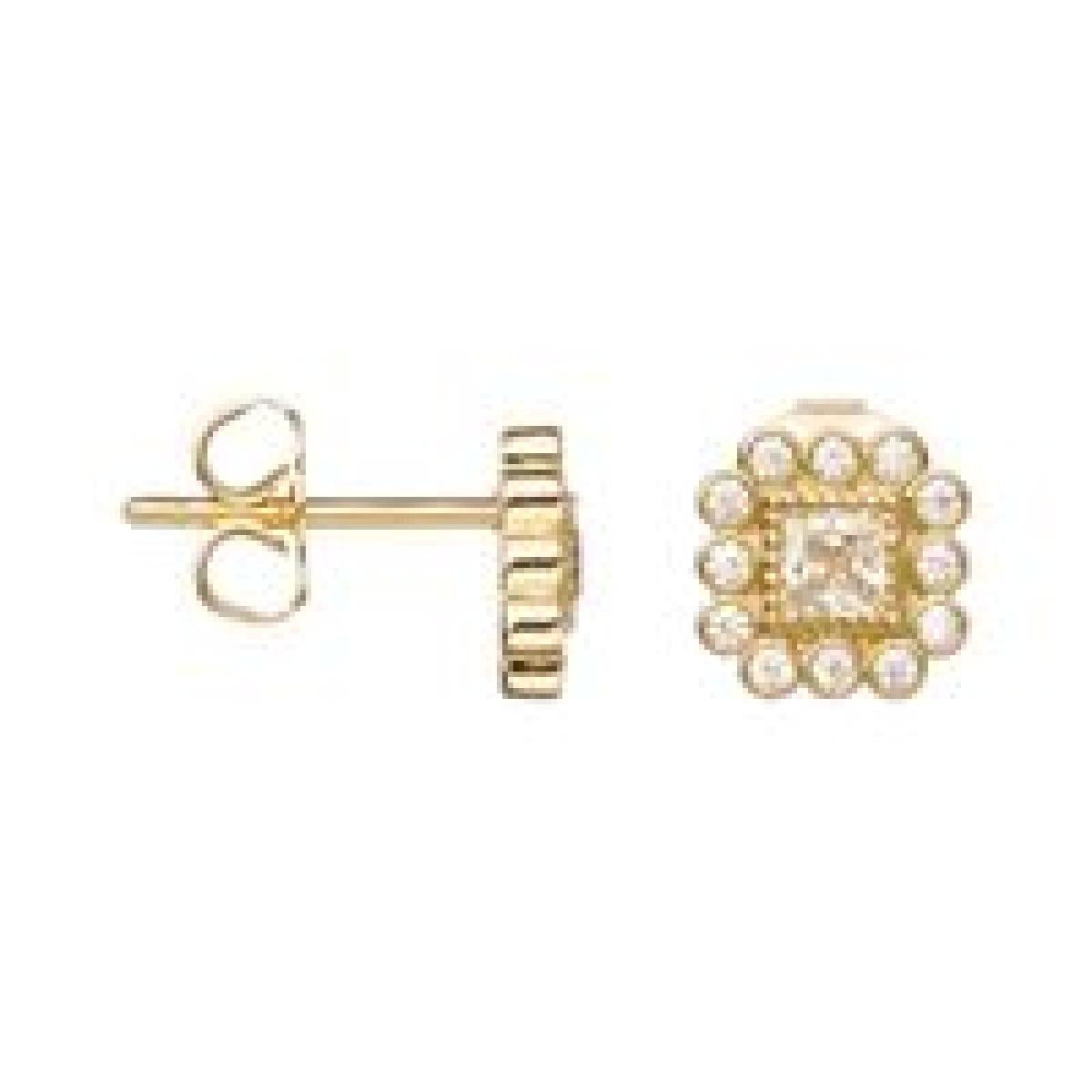 Boutons D'Oreilles Pierres Blanches Facettées En Goutte Pendante Finement Polie – Zirconium