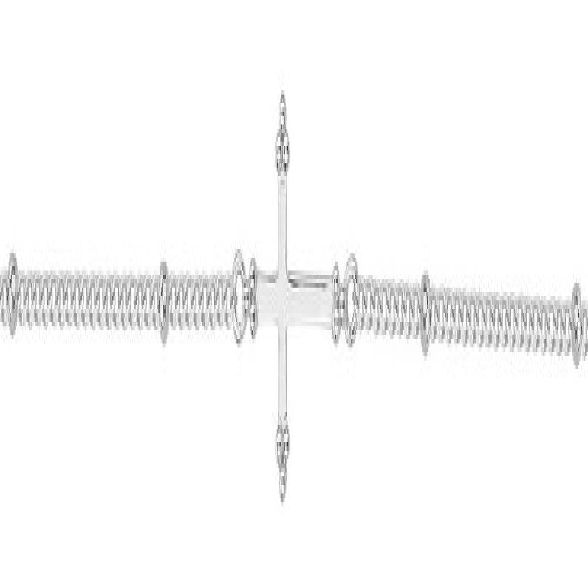 Bracelet Croix Perlée Motif Coins Et Chaînette Perlée Finement Travaillée – Argent Rhodié 925/1000