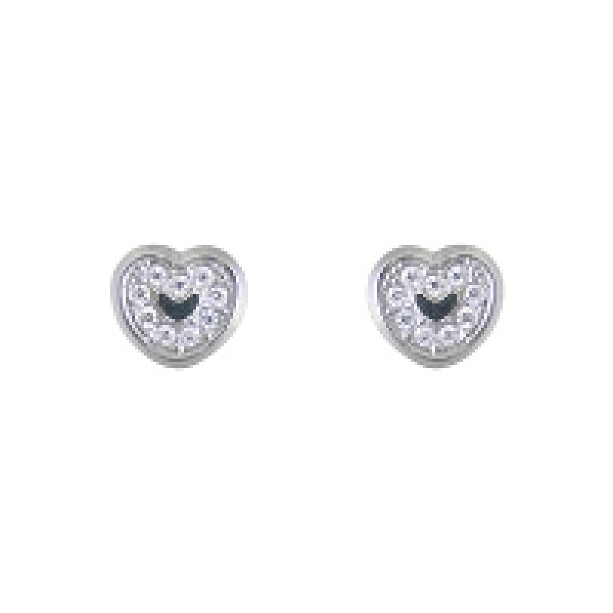 Boutons d'Oreilles Pierres Blanches Cabochon Rond Clair Et Discret Léger – Zirconium