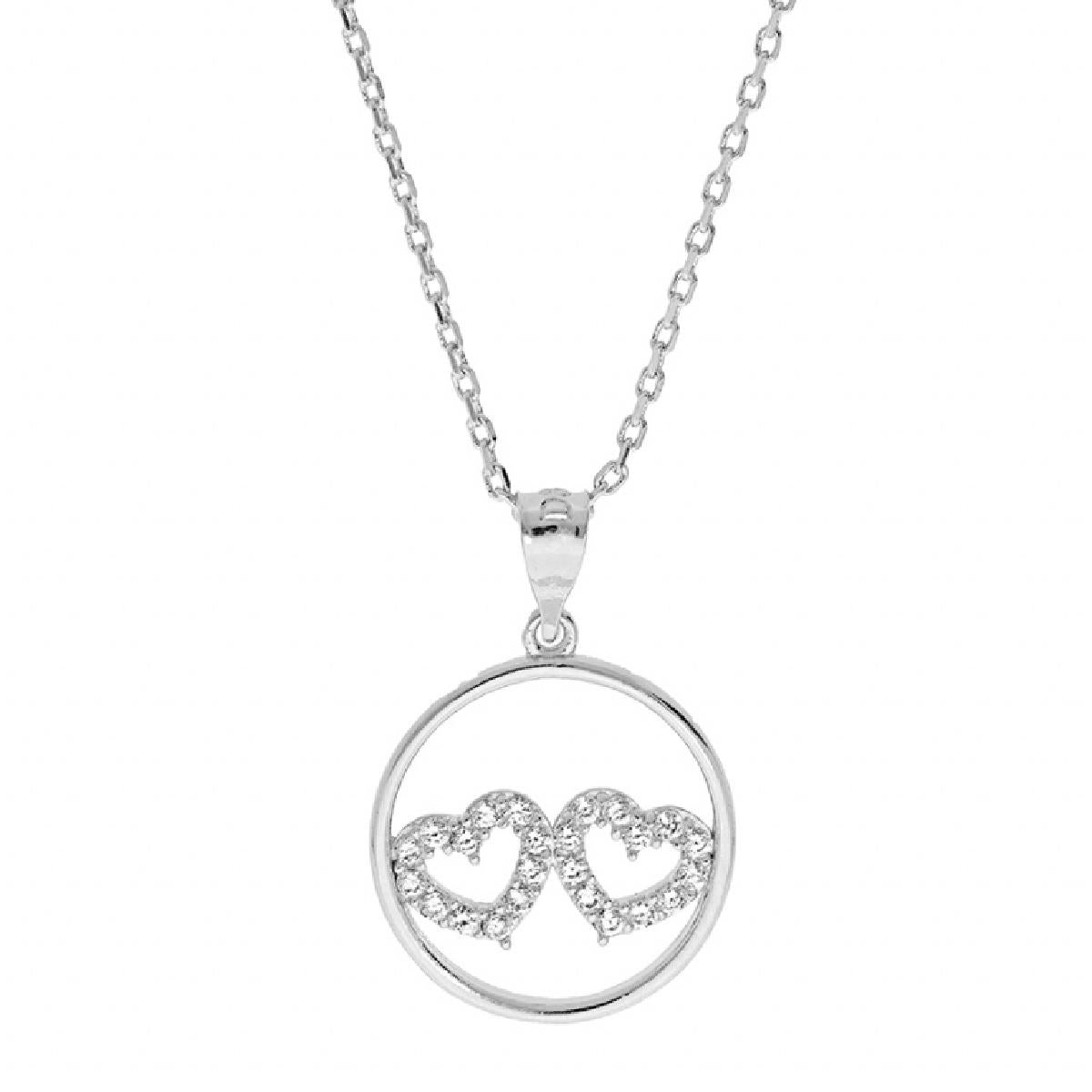 Collier Simple P Blanches - Argent 925 Et Zirconium, Longueur Réglable Et Fermoir Sécurisé
