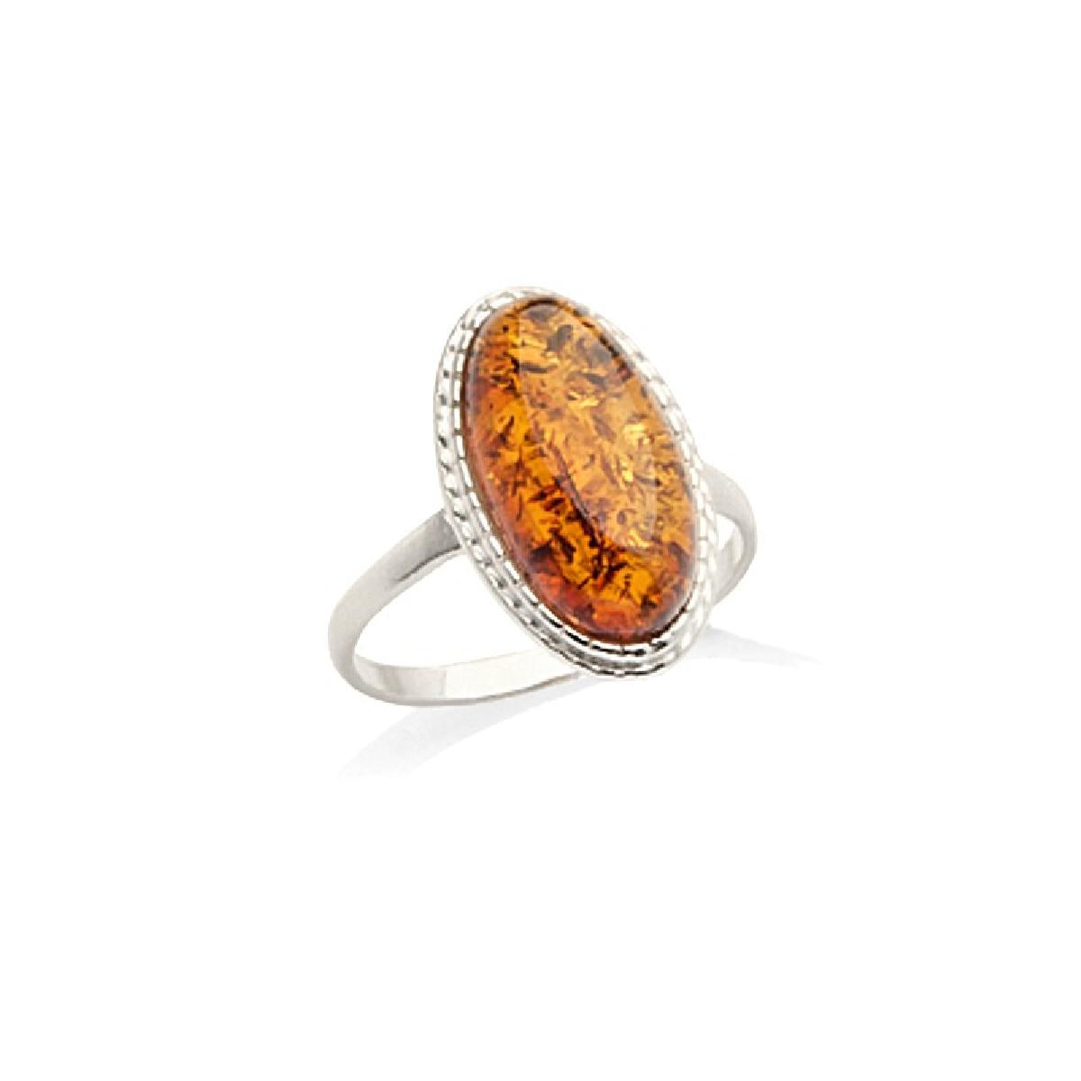 Bagues fines en Argent AG925 Ambre Naturelle – Modèle AG925 Ambre, Collection ALOÏZE