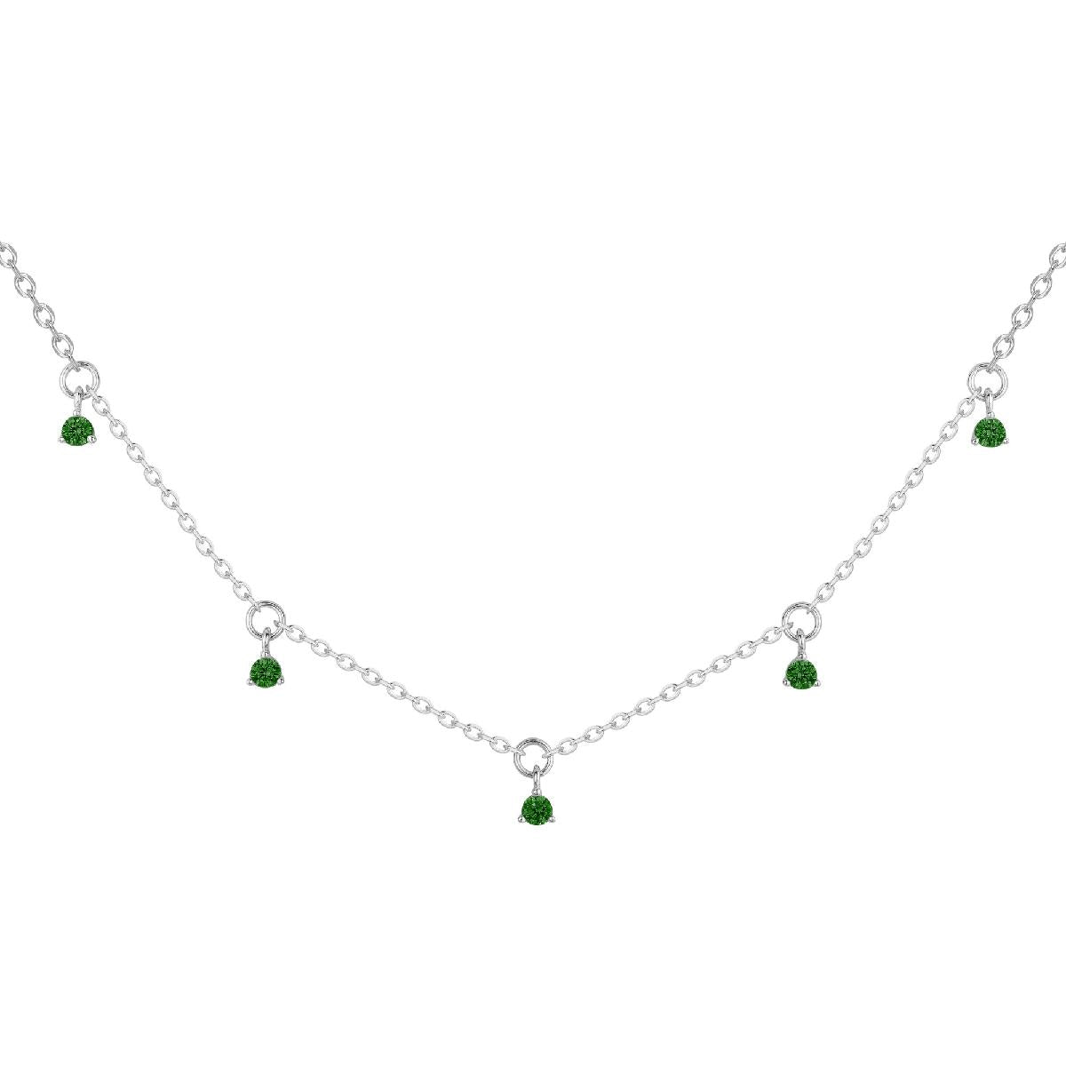 Collier Simple +P. Couleur AG925 Zirconium Version Collection 2 Réf 0123 – Argent 925