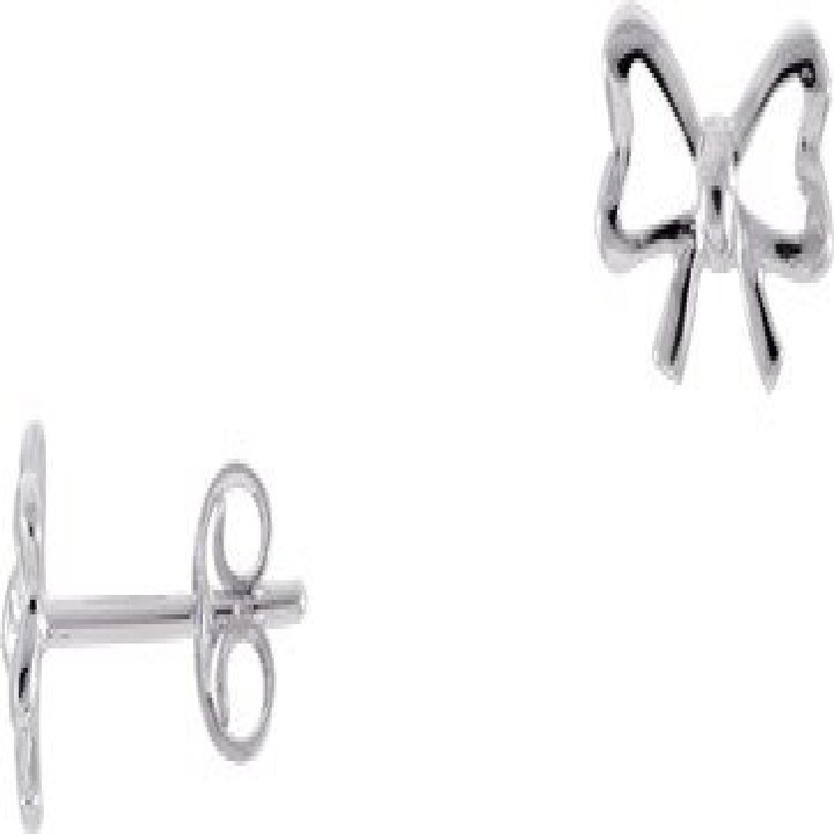 Boucles D'Oreilles En Forme De Petits Nœuds – Argent Rhodié 925/1000 Pour Enfants