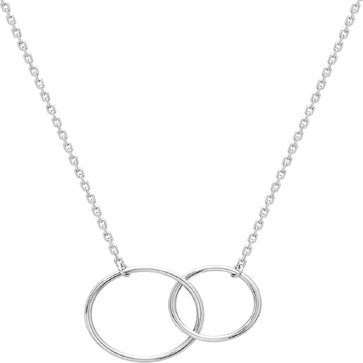 Collier simple AG925 Collection Épure Maillons Linéaires Sans Fermoir Design Subtil – Argent 925