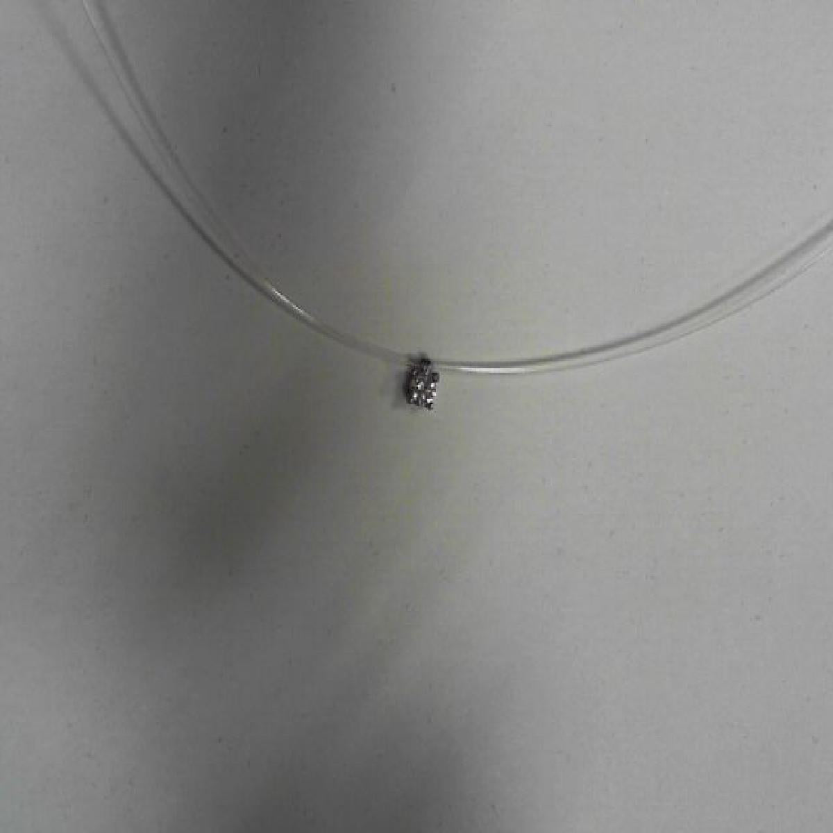 Collier AG925 Zirconium Argent 925 Chaîne Fine Pendentif Rectangulaire Gravable Ornemental